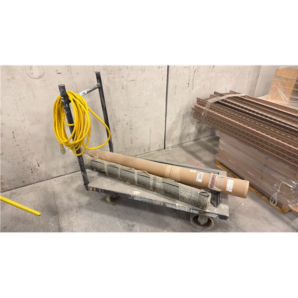 MOBILE PLATFORM WORK CART AND CONTENTS -HEAVY DUTY EXTENSION CORD AND
