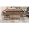 Image 1 : PALLET OF BEIGE SHELF RACKING WITH WOODEN SHELVES