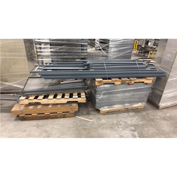 2 PALLETS FULL OF E-Z RECT GREY SHELVING SYSTEM