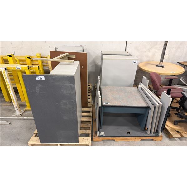 GROUP OF ASSORTED OFFICE DESKS (4 PALLETS)