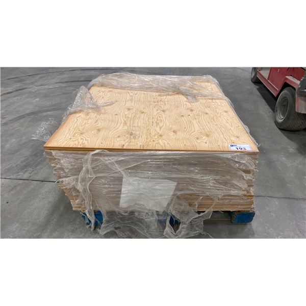 STACK OF 48" X 40" X 1/2" PLYWOOD SHEETS - APPROX. 25 PCS.