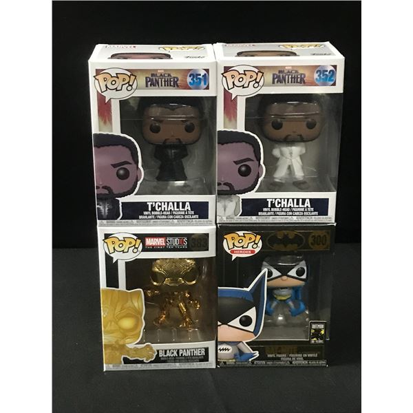 LOT OF 4 SUPERHERO FUNKO POPS IN ORIGINAL BOXES