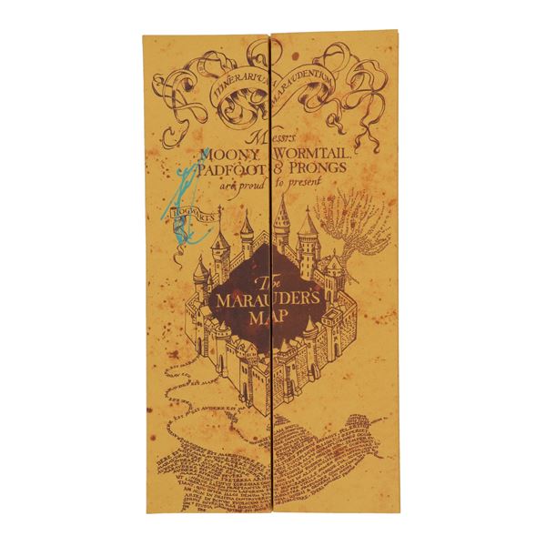 DANIEL RADCLIFFE SIGNED HARRY POTTER  MARAUDERS MAP - ACOA COA
