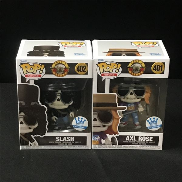 LOT OF 2 GUNS AND ROSES FUNKO POPS (SLASH AND AXL)