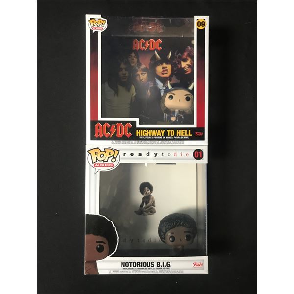 LOT OF LARGE MUSICAL FUNKO POPS (AC/DC AND NOTORIOUS BIG)