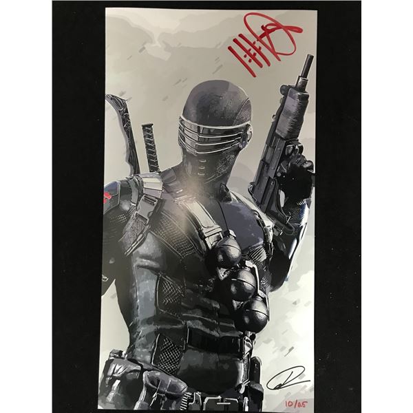 RAY PARK SIGNED SNAKE EYES G.I JOE MINI POSTER - WWOC COA