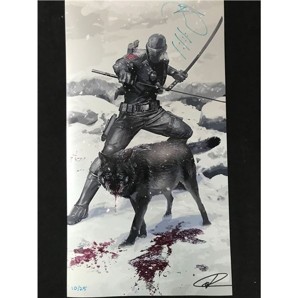 RAY PARK SIGNED SNAKE EYES G.I JOE MINI POSTER - WWOC COA