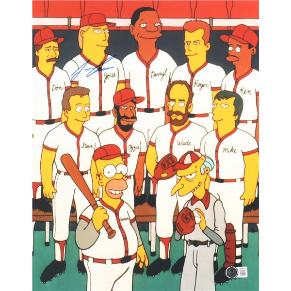 JOSE CANSECO SIGNED THE SIMPSONS 8 X 10 (BECKETT COA