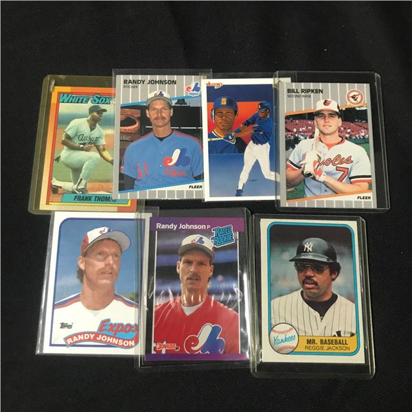 LOT OF 7 BASEBALL TRADING CARDS