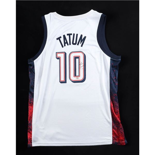 JAYSON TATUM SIGNED USA BASKETBALL JERSEY - PSA COA