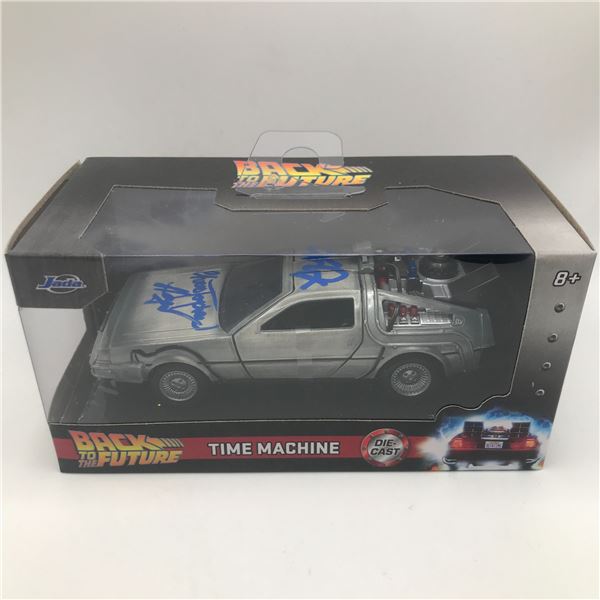 CHRISTOPHER LLOYD AND MICHAEL J FOX DUAL SIGNED DELOREAN - WWOC COA