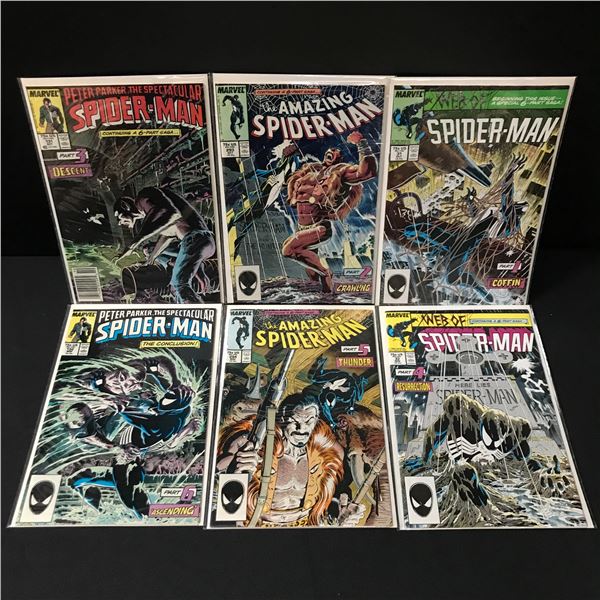 LOT OF 6 SPIDERMAN BASED COMICS - MARVEL COMICS