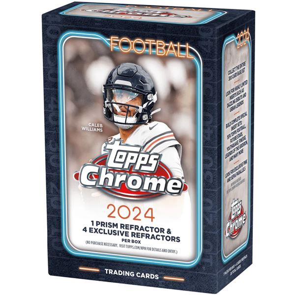 2024 TOPPS CHROME FOOTBALL SEALED TRADING CARDS BOX