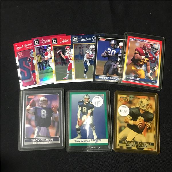 LOT OF 9 NFL TRADING CARDS