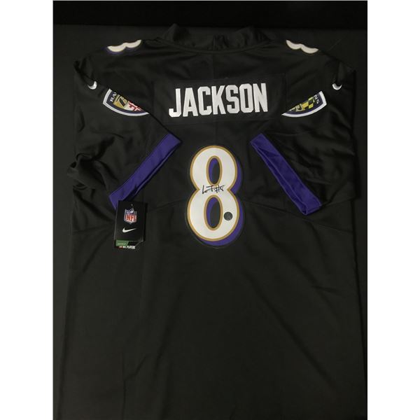 LAMAR JACKSON SIGNED BALTIMORE RAVENS JERSEY - KB COA