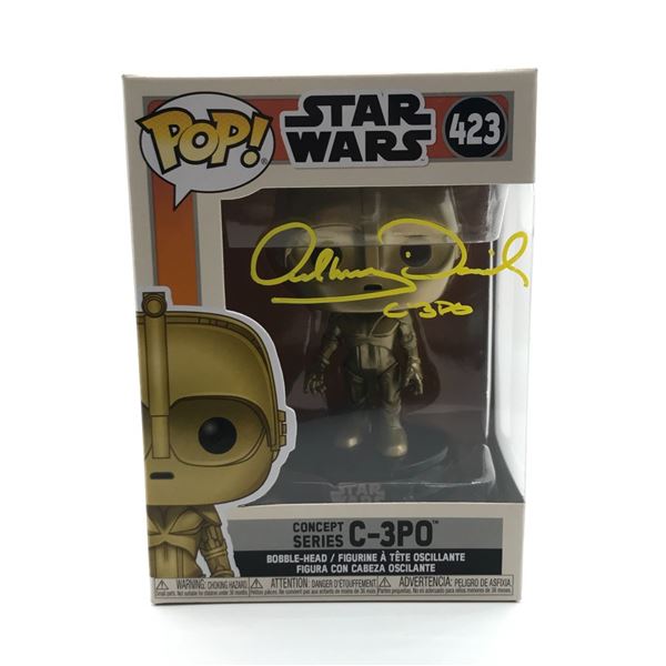ANTHONY DANIELS SIGNED C3P0 FUNKO POP - WWOC COA