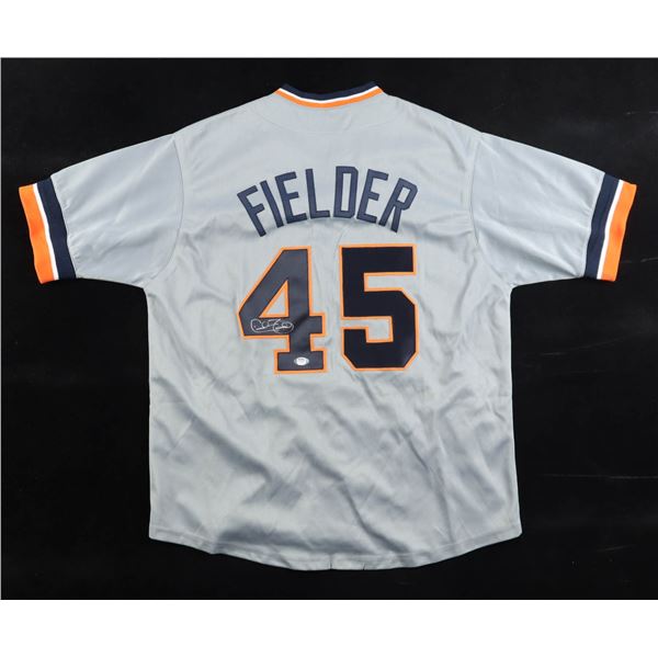 CECIL FIELDER SIGNED DETROIT TIGERS JERSEY - JSA COA