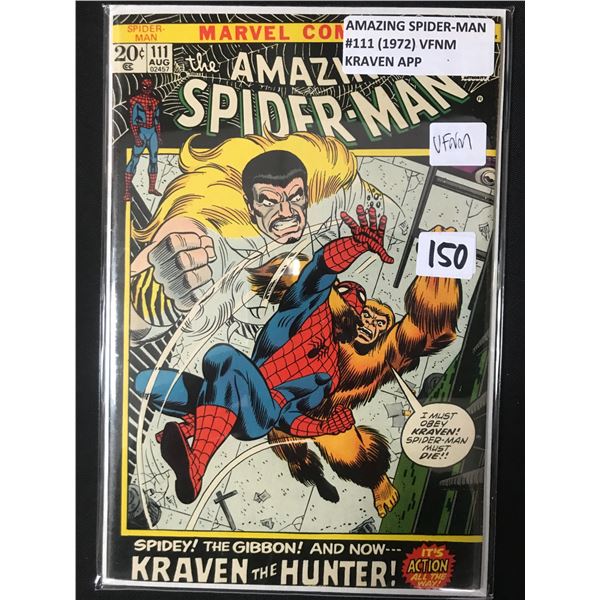 AMAZING SPIDERMAN #111 (1972) KRAVEN APP - MARVEL COMICS