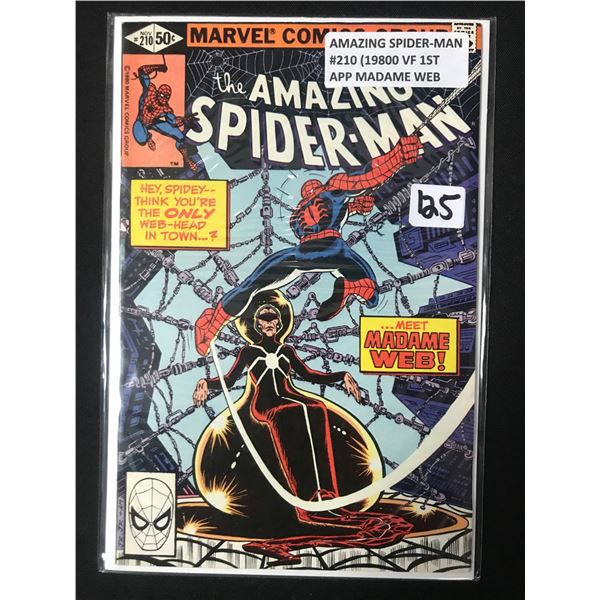 AMAZING SPIDERMAN #210 (1980) 1ST APPEARANCE MADAME WEBB  - MARVEL COMICS