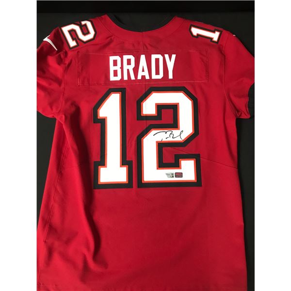 T0M BRADY SIGNED TAMPA BAY BUCCANEERS NIKE ON FIELD  JERSEY - FANATICS COA