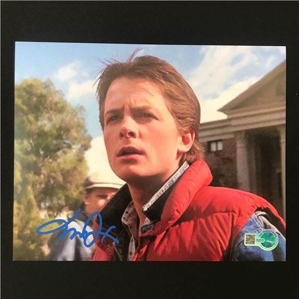 Michael J FOX SIGNED BACK TO THE FUTURE  8X10 - WWOC COA