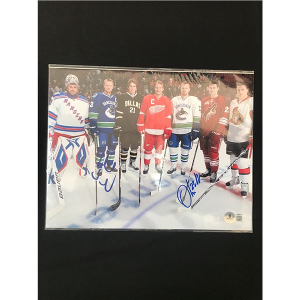HENRIK SEDIN AND OLIVER ECHMAN LARSEN SIGNED 8 X 10 (BECKETT COA)