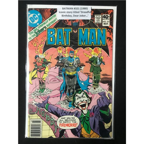 BATMAN #321 (1980) ICONIC STORY - DC COMICS