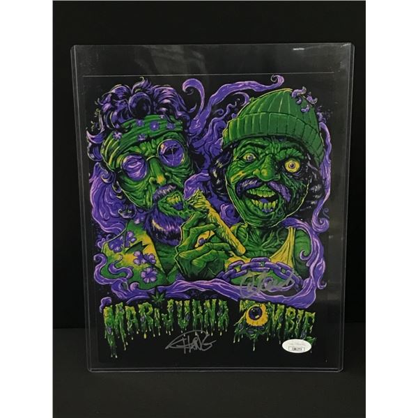CHEECH AND CHONG SIGNED MARIJUANA ZOMBIE PICTURE - JSA COA