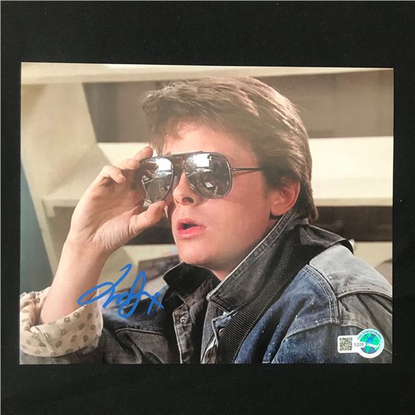 Michael J FOX SIGNED BACK TO THE FUTURE  8X10 - WWOC COA