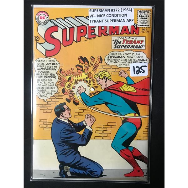 SUPERMAN #172 (1964) TYRANT SUPERMAN APP - DC COMICS