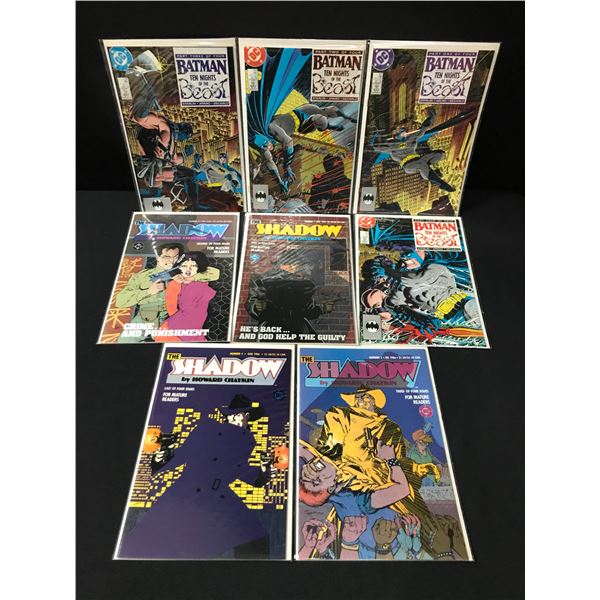 LOT OF 8 COMICS INCLUDING 4 BATMAN - DC COMICS