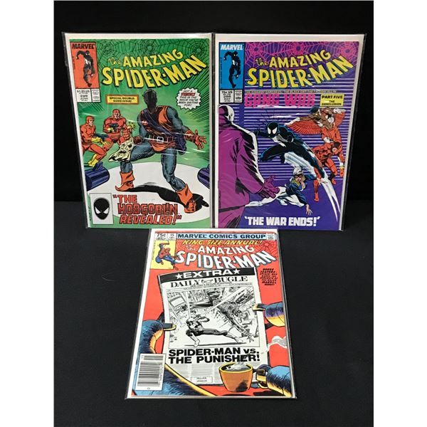 LOT OF 3 AMAZING SPIDERMAN COMICS - MARVEL COMICS