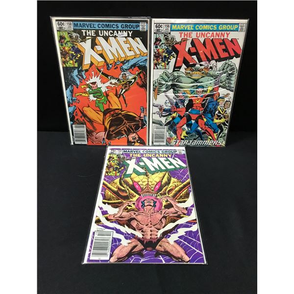 LOT OF 3 UNCANNY X-MEN COMICS #156, #158 & #162 - MARVEL COMICS