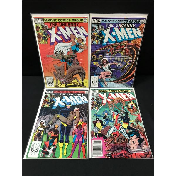 LOT OF 4 THE UNCANNY X-MEN COMICS #163, #165, #166-#167 - MARVEL COMICS