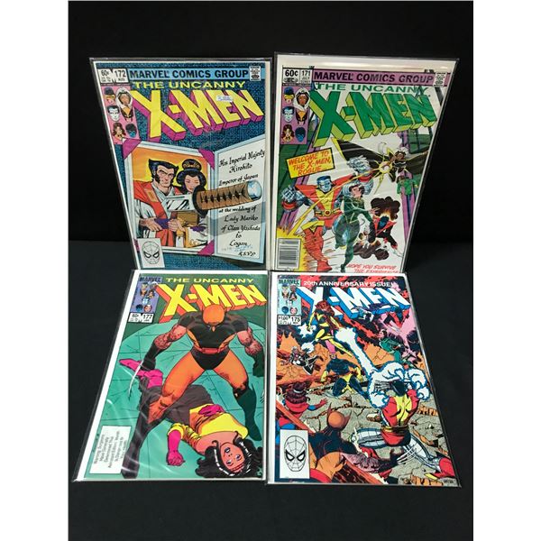 LOT OF 4 THE UNCANNY X-MEN COMICS #171, #172, #175 & #177 - MARVEL COMICS