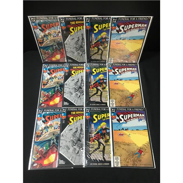 LOT OF 12 SUPERMAN COMICS (DC COMICS)