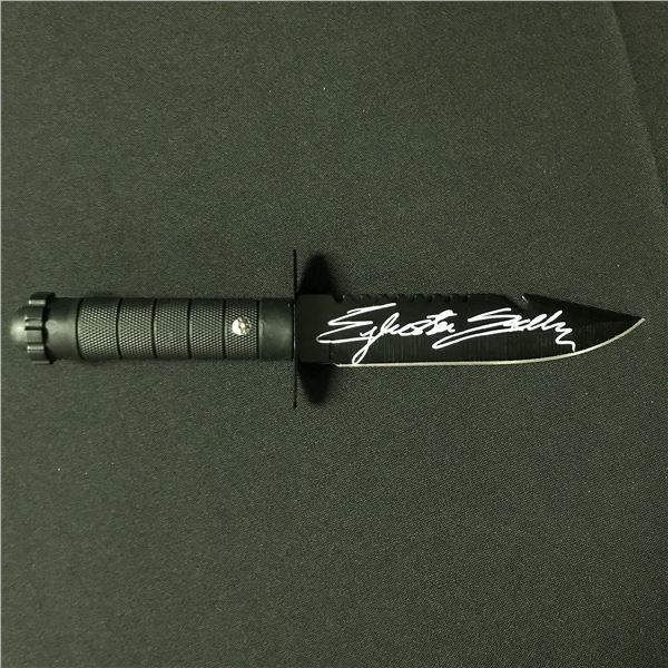 SYLVESTER STALLONE SIGNED KNIFE - CELEBRITY AUTHENTICS COA