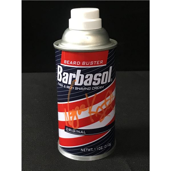 WAYNE KNIGHT SIGNED JURASSIC PARK SHAVING CREAM PROP (KB COA)