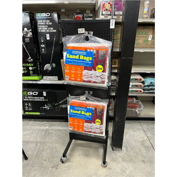 Dura Sack Sand Bags, Merchandise Rack