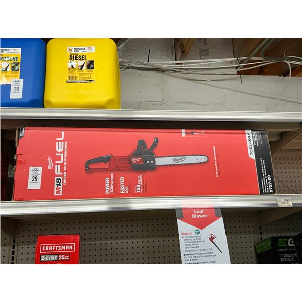 Milwaukee Cordless 16"  M18 Chainsaw Tool Only