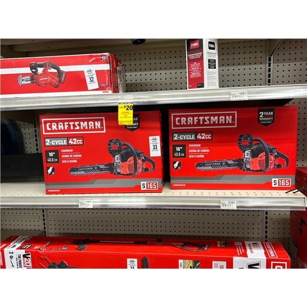 2-Craftsman 2 Cycle 16" Gas Chainsaw - 2 X $
