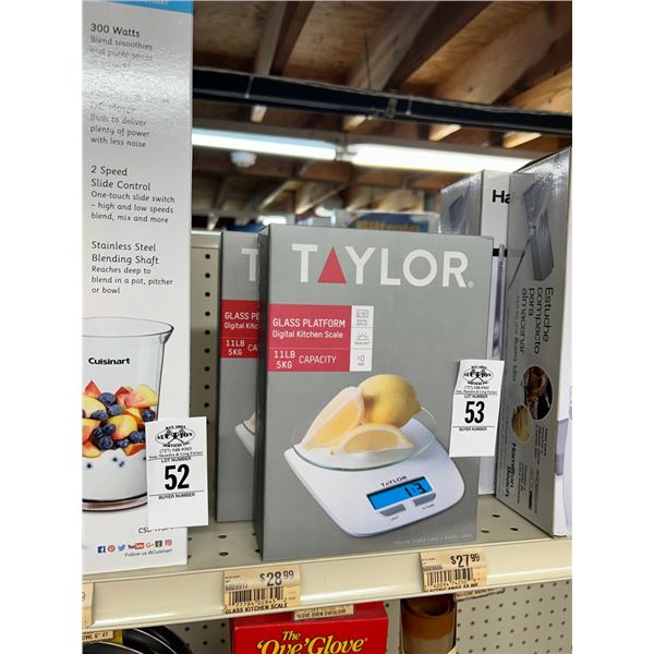 2-Taylor Digital Kitchen Scales - 2 X $
