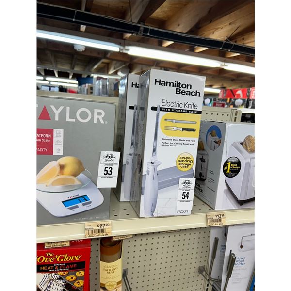 2-Hamilton Beach Electric Knife w/Storage Case - 2 X $