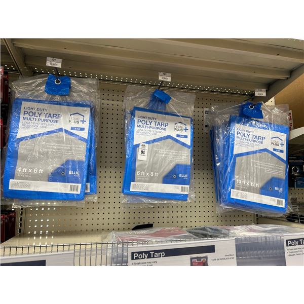 10-Home Plus Multi Poly Tarp - 10 X $