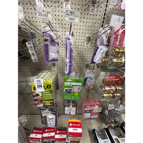 Asst. Mold Test Kits, Lead Test Kits, Motion Sensor/Door Window Alarms