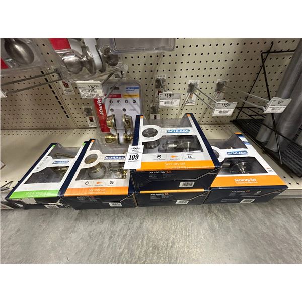 5-Schlage Door Knob/Dead Bolt Kit - 5 X $