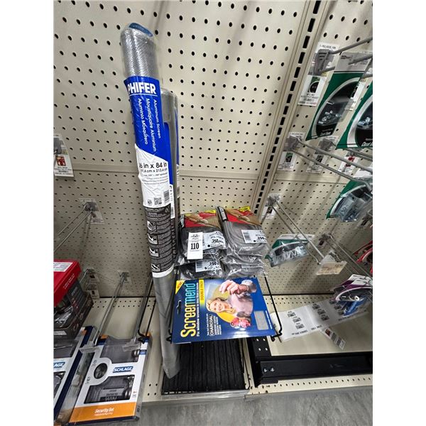 Asst. Phifer Alum. Screens, Retainer Spline, Screen Mend Repair Kits