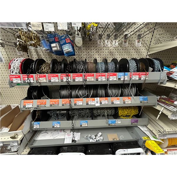 Asst. Decorator Chains, Galvanized Cables, Machine Chains, Wire Rope