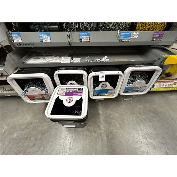 4-Bucket Straight Link Chains, Double Loop Chain 4 x the money