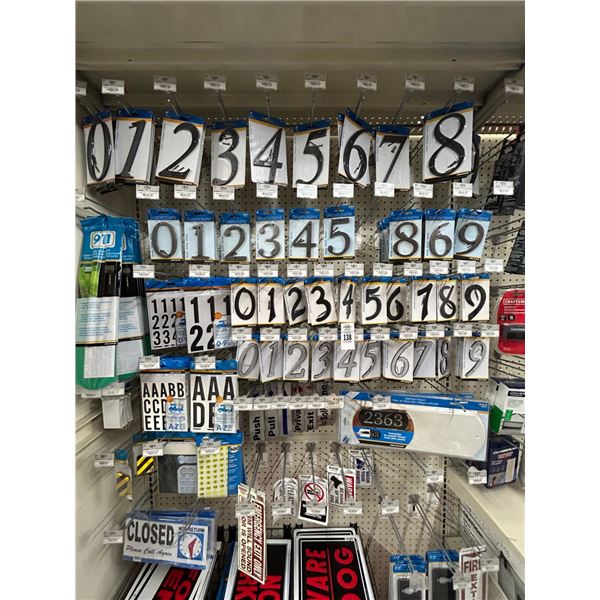 Asst. Address Numbers, Plaques